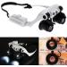 Portable 10x 15x 20x 25x LED Illumination Double Eyes Magnifier Wearable Magnifier for Clock Repair Full of Stars - Buy Online on GoSupps.com