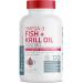 Bronson Omega-3 Fish + Krill Oil 1000 MG EPA DHA Astaxanthin Premium Blend - 120 Softgels - Buy Online on GoSupps.com