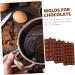 Alipis 6 pcs Chocolate Jelly Mold Ice Baking Adorable Cube Tools Silicone Supple DIY Candy for Fondant 21X10.2cmx2pcs Brown 2x2pcs - Buy Online on GoSupps.com