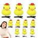 Cute Yellow Duck Hair Clips - Yellow Duck Hair Accessories Easter Chick Hair Clips | 10 Cartoon Duck Plush Hairpin Set - Soft Yellow Duck Hair Pins Fun Animal Hair Clips for Kids Women 2.56 in Rose style