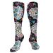 Sugar Skulls Folkloric Black compression socks for women and men circulation 15 20 mmHg is the best support for sporty running and cycling