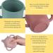 Leeleelon Silicone Sippy Cups 6oz (Pack of 2) - 100% Leak-Proof, Soft Spout, Platinum Silicone - Grey/Pink for Babies 6+ Months - Buy Online on GoSupps.com