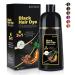 Black Hair Dye Shampoo 3 In 1 Hair Color Shampoo for Gray Hair Coverage Natural Hair Dye Shampoo for Gray Hair Herbal Ingredients Natural Shampoo Hair Dye for Women & Men 500ml (Black)
