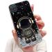 Tivenfezk Nadoli for Samsung Galaxy A12 4G/5G astronaut Hidden Stand Shell caricature glitter stand soft silicone bling transparent protective cover samsung galaxy a12 4g/5g black