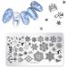Christmas Manicure Stamp Stencils - Santa & Snow Image Templates for DIY Nail Art | International Shipping - Buy Online on GoSupps.com