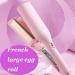 French Wave Curling Iron - Rommantic Water Ripple Egg Roll French V Curling Wand 32mm Adjustable Temperature Hair Curler (A) - Buy Online on GoSupps.com