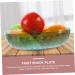 COOLHIYA Fruit Tray Glass Food Container Food Tray Terrarium nut Serving Tray Dessert Bowl Salad Bowl Counter Green 23.5X23.5X6CM - Buy Online on GoSupps.com