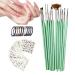 Nail Brushes | Painting Brushes Set with Nail Liner Brush and Nail Pens for Home Use and Professional Nail Salon with Stickers