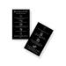 Brow Henna and Tint Aftercare Instruction Cards | 50 Pack | Physical Printed 2 x 3.5 inches Business Card Size | Starter Lift Kit with Tint at home diy supplies | Black with White Icon Design