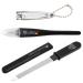 3 Swords Germany - brand quality CUTICLE REMOVER and POCKET NAIL FILE and NAIL CLIPPER - emergency nail repair kit - MUST HAVE SET 1 Pc.
