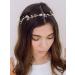 SWEETV Handmade Wedding Headband Flower-Leaf Bridal Headpiece - Gold Hair Accessories for Brides - Buy Online on GoSupps.com