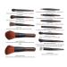 Travel Makeup Brush Set - 12PCS Synthetic Fibre Brushes for Blending Highlighting & Contouring | Compact & Portable  - Buy Online on GoSupps.com