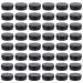 Foraineam 48 Pack 2 oz Round Lip Balm Tin Cans - Aluminum Cosmetic Sample Containers with Screw Lid - Matte Black Metal Empty Tins Storage Travel Tin Jars