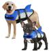 Alagirl's dog vest medium ripstop dog Lifeguard vest with rescue handle for small medium and large dogs aladlj001 Bluen XL XL: 66-78cm (chest cagger circumference) blue-gray