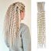 24inch Single Ended Wavy Dreadlock Extensions  10 Pcs Thin Synthetic Blonde Dreads for White Women 24-SE (10 Dreads) 613 Blonde