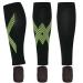 Calf Compression Sleeves for Men Women X-Stripes Leg Compression Socks for Sports 3 Pairs of Green Medium