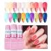 DouborQ 20 Bottles Translucent Crystal Jelly Gel Nail Polish Set - 7ml UV Soak Off LED Gel Manicure Kit in 20 Colors - Buy Online on GoSupps.com