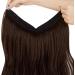OMGREAT Halo Hair Extension: Invisible Wire One Piece Curly Wavy Synthetic Hair - 18 Medium Brown - Buy Online on GoSupps.com