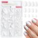 360Pcs Short Press on Nails Glossy Short Oval Fake Nails White Acrylic Press on Nail Oval Press on False Nails with Glue and 5 Sheets Jelly Tabs for Women Girls Fingernails Artificial