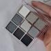MAEPEOR Black Grey Silver Smokey Eyeshadow Palette - 9 Colors Cool Toned Matte Glitter, Longlasting Waterproof Formula for Women and Girls - Buy Online on GoSupps.com