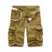 Haiorziyou short trousers Men's summer cargo pants in Straight Fit Basic Work trousers with 6 bags Sport running shorts Streetwear knee length jogging pants sweatpants work pants outdoor pants capri wheel pants xl khaki