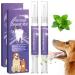 Cat Toothbrushes 2Pcs Pet Oral Repair Gel 20g Pet Oral Repair Gel for Dogs Cats Pet Mint Breath Freshener Tooth Pen Removing Tartar Pet Toothpaste for Dog Cat