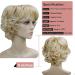 Kalyss Golden Blonde Short Curly Wig with Bangs | Heat Resistant Synthetic | 70's Style Full Hair Wig (10 Blonde) - Buy Online on GoSupps.com