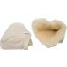 Natural Sheepskin Heel Protectors for Sore Heels  Set of 2 | Genuine Medical Grade Sheepskin Heel Guards for Pressure Relief & Bed Sores with Adjustable Velcro Straps  Cornsilk  3.5 x 11 x 10