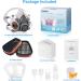 Skrmisda Reusable Respirators Reusable Half Face Respirator with 10 Active Cotton Respirator Filters Against Painting Dust Polishing Spraying Protective Works - Buy Online on GoSupps.com