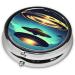 Spacecraft 3 Compartment Round Pill Box Organizer | Portable Travel Pill Box for International Travel - Buy Online on GoSupps.com