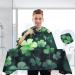 Waterproof Barber Cape - Clover Green & Cheetah Haircut Bib for Men & Women | Durable & Stylish Hair Cutting Cape - Buy Online on GoSupps.com