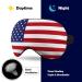 Buy Silk American Flag Sleep Masks - Soft Adjustable Eye Masks for Men & Women | Comfortable & Fun Sleep Solutions - Buy Online on GoSupps.com