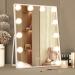 Manocorro Hollywood Vanity Mirror with Lights  Hollywood Makeup Mirror with 12 LED Bulbs  Vanity Mirror with 3 Color Lighting Modes  Smart Touch Control  U-Shaped Bracket (White) 12 Bulbs