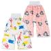 2 Packs Waterproof Diaper Pants Potty Training Cloth Diaper Pants for Baby Boy and Girl Night Time Pink 4T-8T (Pack of 2)