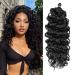 Hawaii Ocean Wave Crochet Hair 50.8 cm 6 packs natural black - Ocean Wave Braids Hair Synthetic Crochet Braiding Hair Extensions (20 Inch 1b#) 20 Inch 1b#