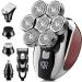 Detachable Head Shavers for Bald Men  Bald Head Shavers for Men Waterproof Wet&Dry  7D Electric Head Shaver for Men with Hair Sideburns Trimmer  6 in 1 Electric Razor Cordless Men's Grooming Kit