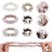 Yolev 6Pcs Pearl Hair Ties - Crystal Beaded Bracelet Hair Scrunchie for Women Girls (6 Styles) - Buy Online on GoSupps.com
