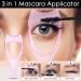 2 Pcs set 3 IN 1 Mascara Shield Mascara Shield Applicator Guard Folding Eyelash Comb Eyelash Separator Eyelash Brush for Women Girls - Buy Online on GoSupps.com