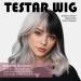 Testar Black Gray Brief Wavy Wigs for Women | Heat-Resistant Synthetic Curly Bob Wig with Ponytail | Perfect for Everyday & Party Use - Buy Online on GoSupps.com