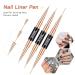 Yasterd Nail Art Brush Set - 5pcs Professional Double-Ended Brushes for Nail Design, Long Lines, Ombre, and 3D Effects - Ideal for Gel Polish and Acrylic - Black - Buy Online on GoSupps.com