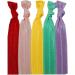 100 Assorted Solid Color No Crease Hair ties for Women Girl's Ponytail Holder - Buy Online on GoSupps.com