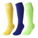 Happy Cherry 3 pieces children football socks sporty football socks compression stretch socks for young girls from 7-10 years 7-12 years B-2 (3 pack)