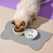 Waterproof Silicone Septillar Bowl Underlay for Cats & Dogs | Slip-Proof Feed Pad | Dark Gray 52x30 cm - Buy Online on GoSupps.com