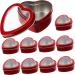 DIYEAH 50 Pcs Gumballs Heart Tins with Lids Small Boxes for Chocolate Candies With Cover Candy Jar 6x5.9cmx5pcs Redx5pcs - Buy Online on GoSupps.com