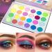 Pozilan 24 Colors Glow in the Dark Glitter Eyeshadow Palette - Neon Fluorescent Eye Shadow for Halloween Makeup - Buy Online on GoSupps.com