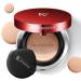 FV Beauty Make-up Cushion Foundation  Full Coverage Oil Control Flawless Smooth Concealer Lightweight Face Makeup BB Cream Sponge BB cream Air Cushion Foundation 0.5 Oz(15ml) Nature Color for Oily Skin