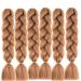 24-Inch Ombre Brown Jumbo Braid Hair Extensions | Kankalon 6Pcs Box Braids for Art & Style - Buy Online on GoSupps.com