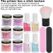 Nail Dipping Powder Set Nail Art Powder Top Base Coat Gel Dust Brush Manicure Tool Set (K1213) - Buy Online on GoSupps.com