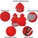 Minezi Hundred Coat - Reflective Buttons & Zippers Wind & Rainproof Adjustable Cord Removable Hood Red XXL (86-98cm) - Buy Online on GoSupps.com