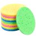 10 pieces of face washing sponge natural cellulose facial cleaning sponges for face spa massage make-up remover (5 colors) (oval)